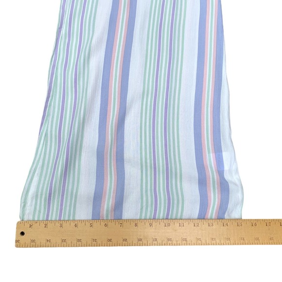 Kiwi & Punch Two Piece Set Pant Set Crop Top Stripe White Purple Green NEW Large - Picture 7 of 13